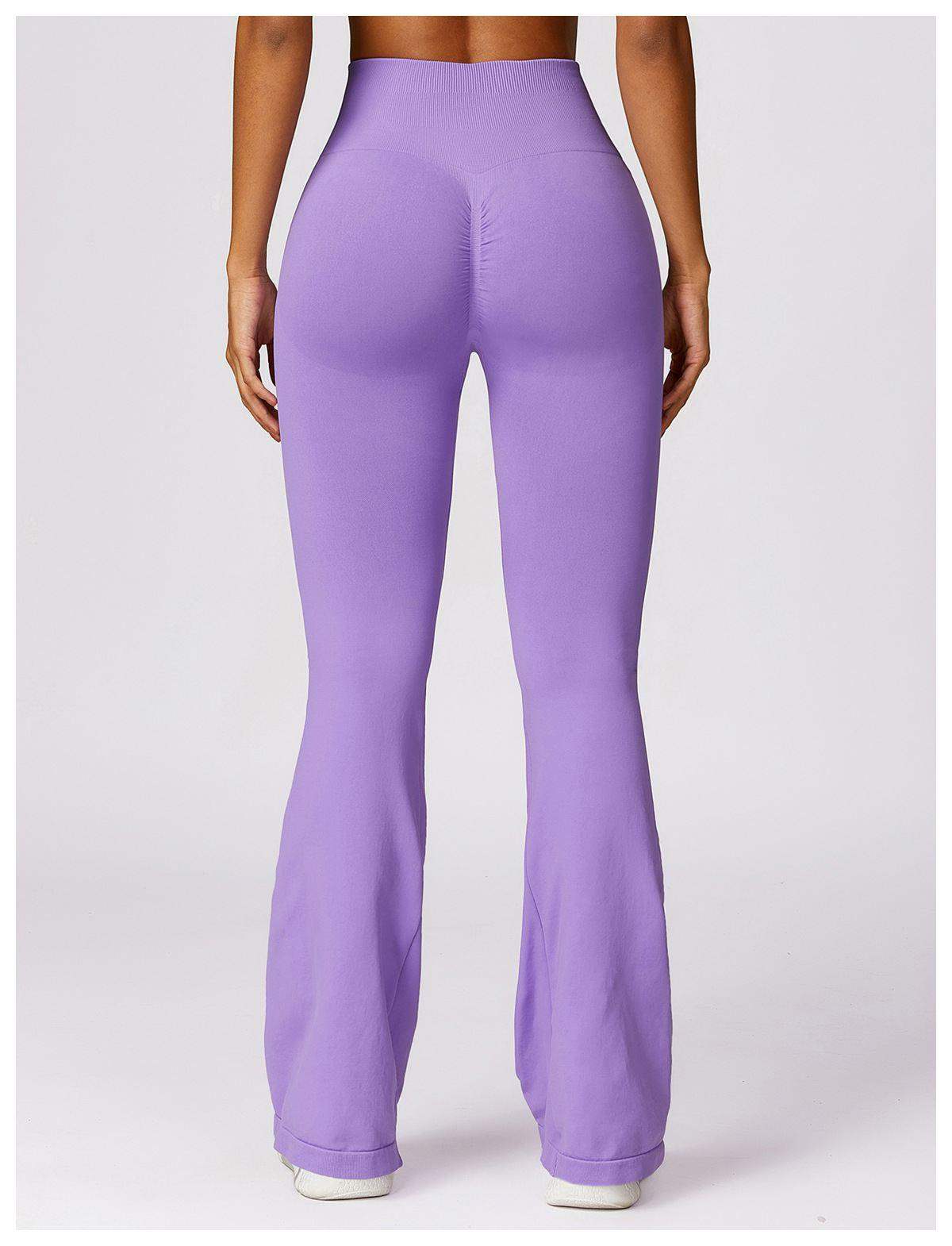 Nahtlose Leggings mit hoher Taille und ausgestelltem Bein