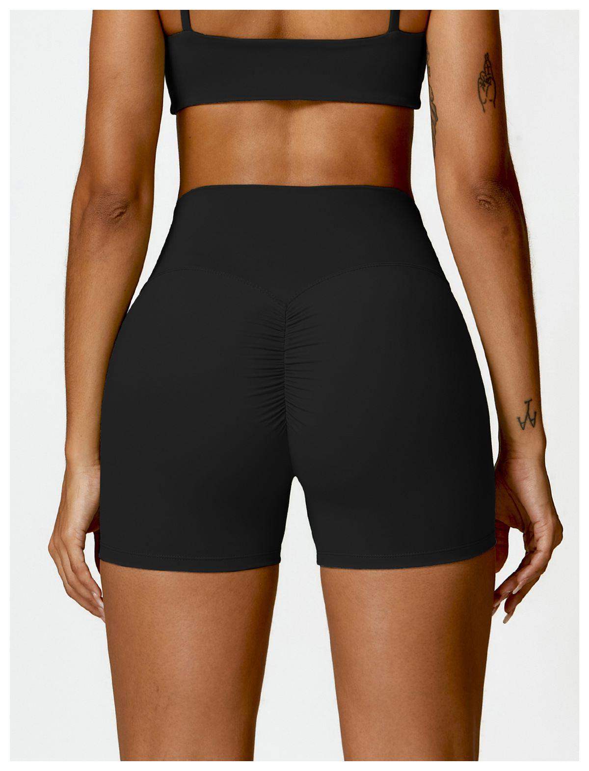 Yoga-Laufshorts mit hoher Taille