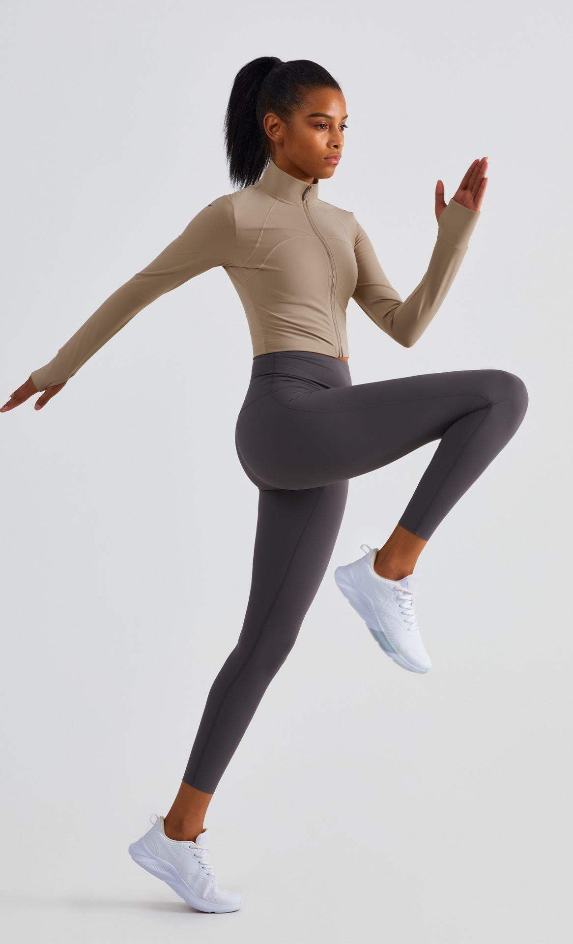 Langärmelige Lauf-Fitnessjacke