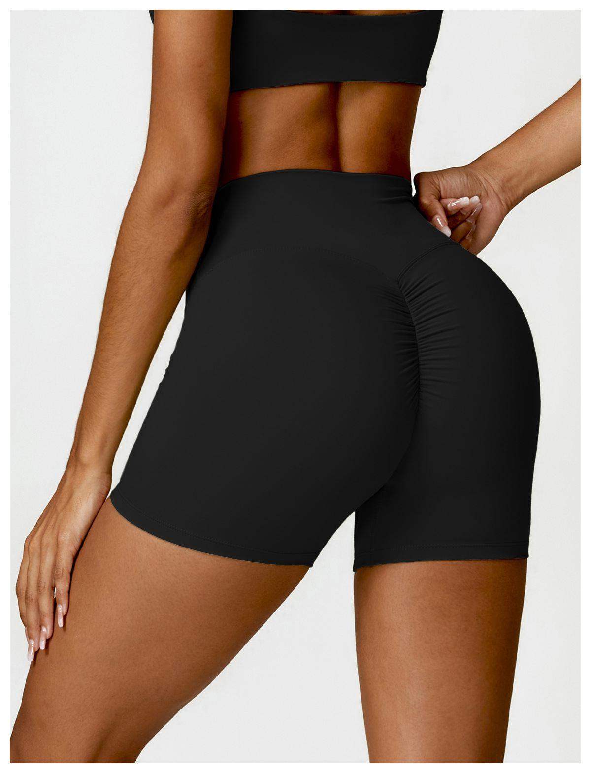 Yoga-Laufshorts mit hoher Taille