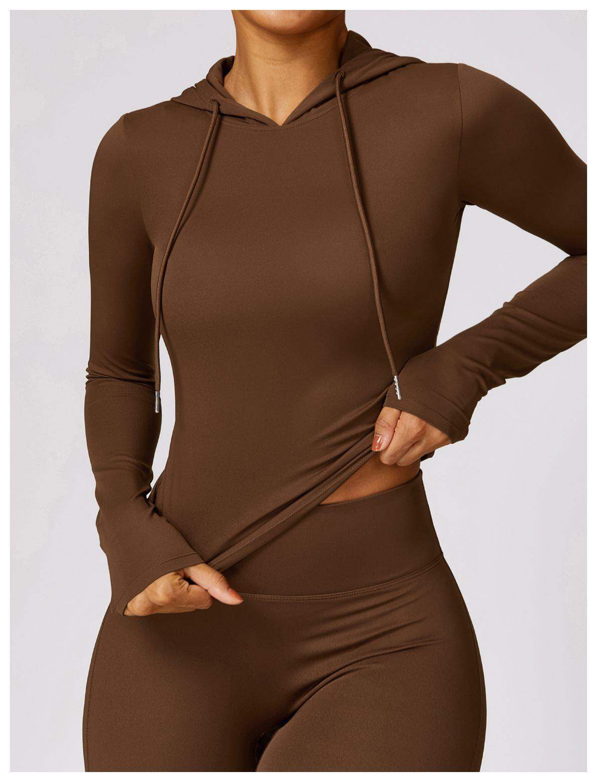 Langärmliges Oberteil mit Kapuze