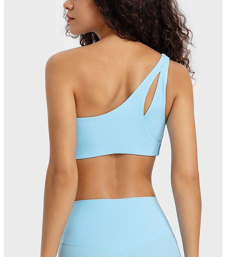 Gerippter Sport-BH mit Einzelträger