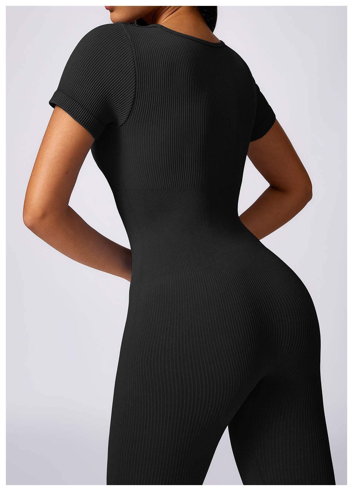 Gerippter nahtloser Yoga-Bodysuit