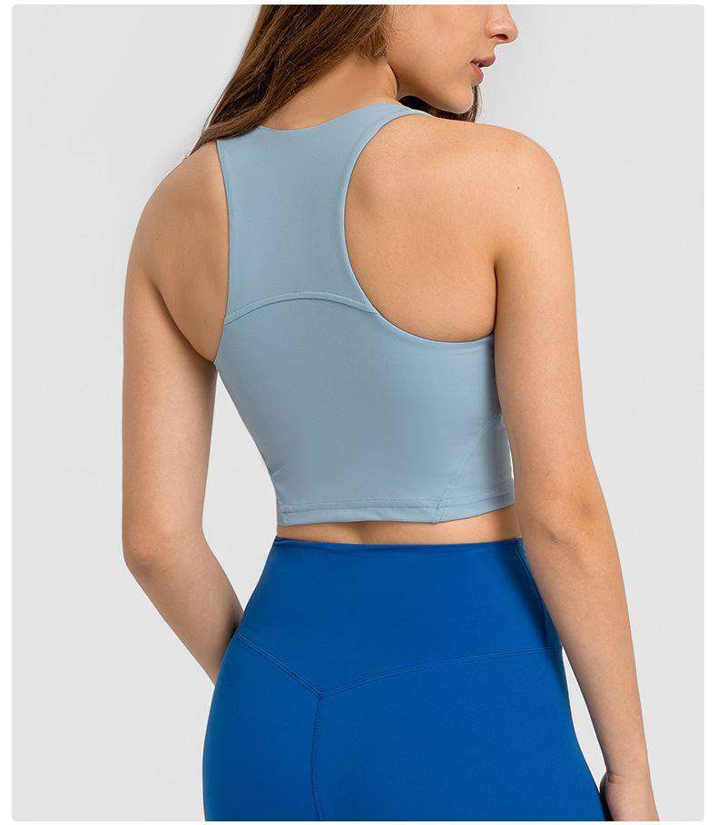 Gepolsterter Sport-BH mit Rundhalsausschnitt