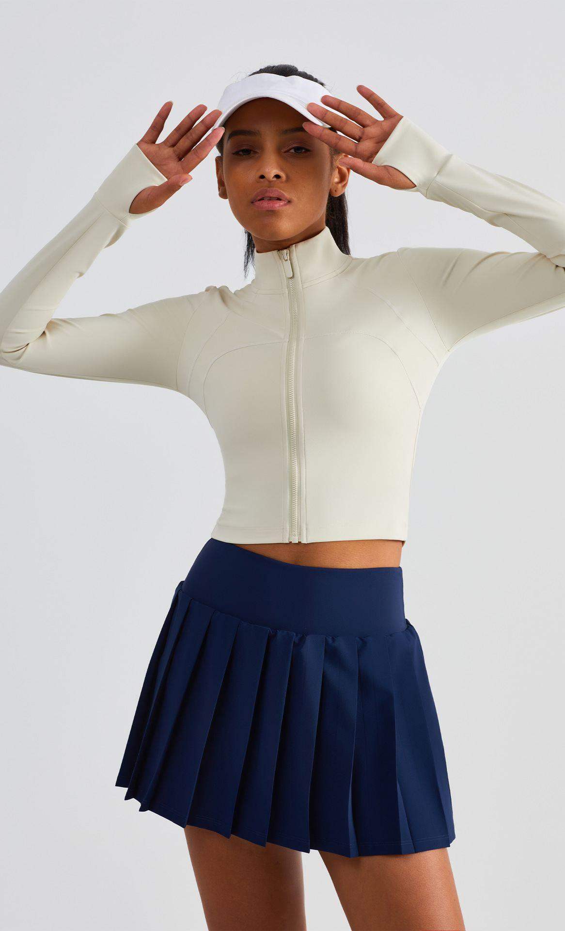 Langärmelige Lauf-Fitnessjacke