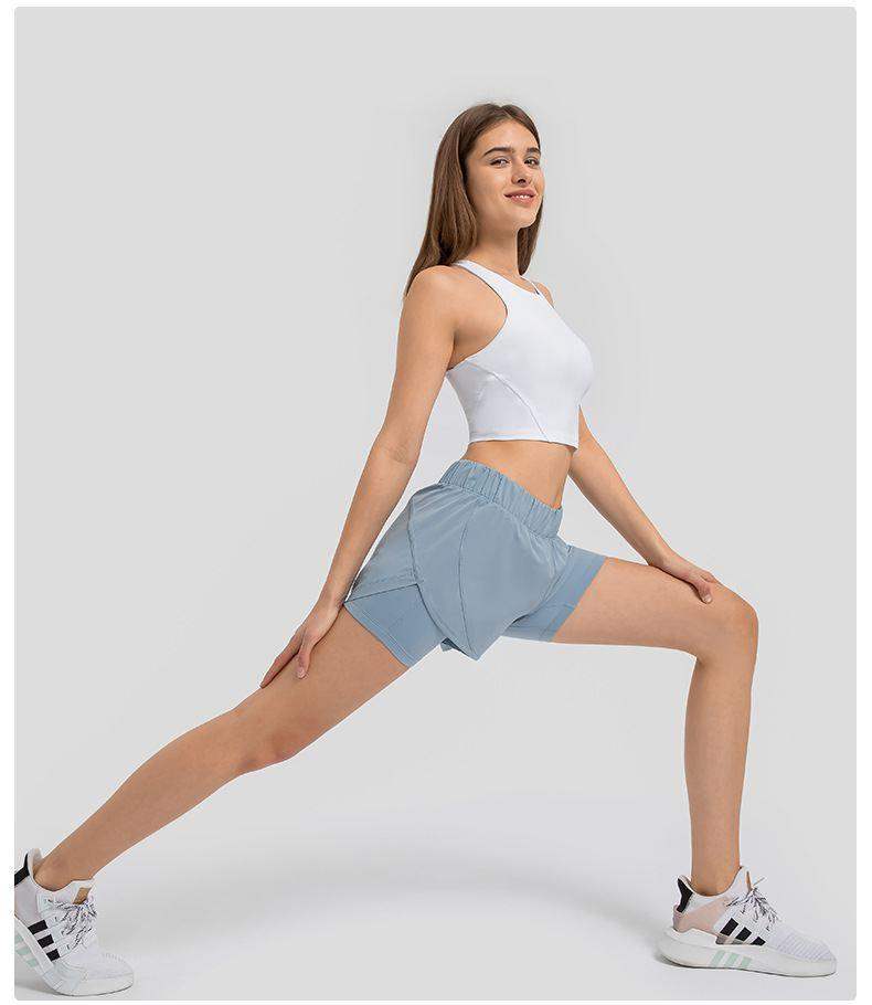 Gepolsterter Sport-BH mit Rundhalsausschnitt