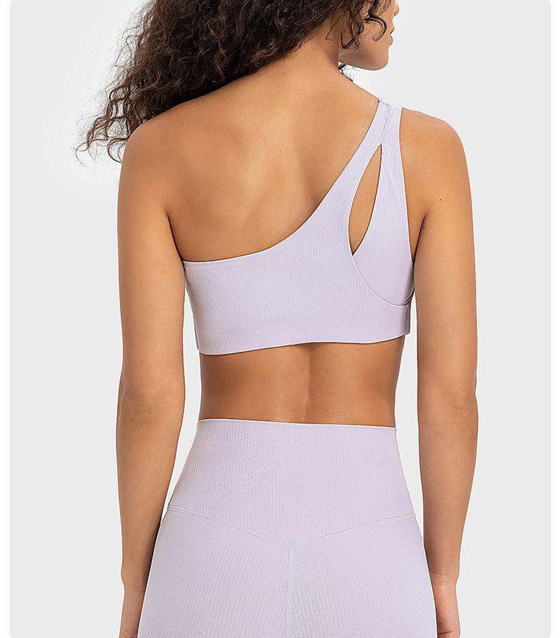 Gerippter Sport-BH mit Einzelträger