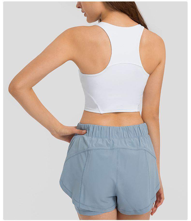 Gepolsterter Sport-BH mit Rundhalsausschnitt