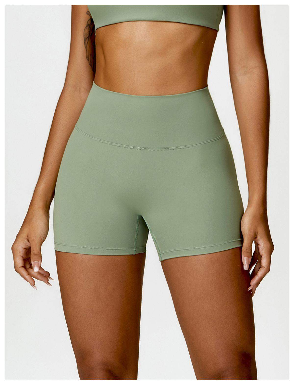 Yoga-Laufshorts mit hoher Taille