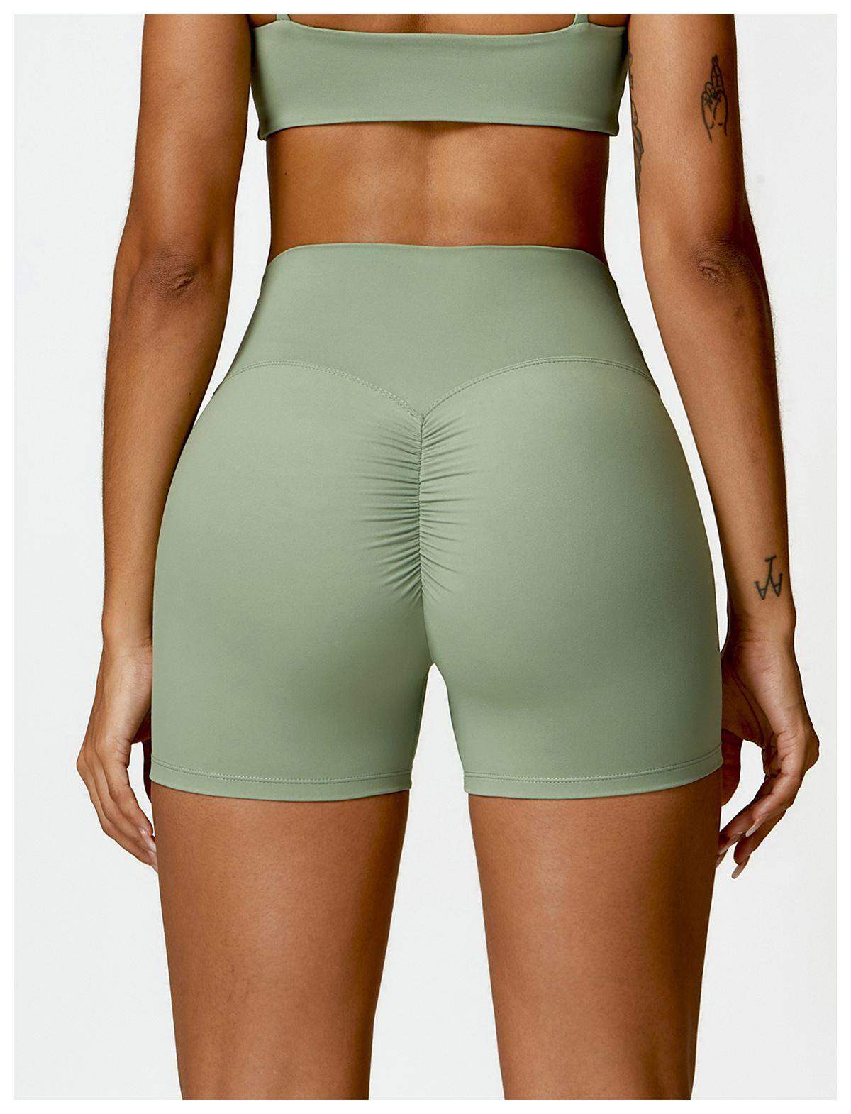 Yoga-Laufshorts mit hoher Taille