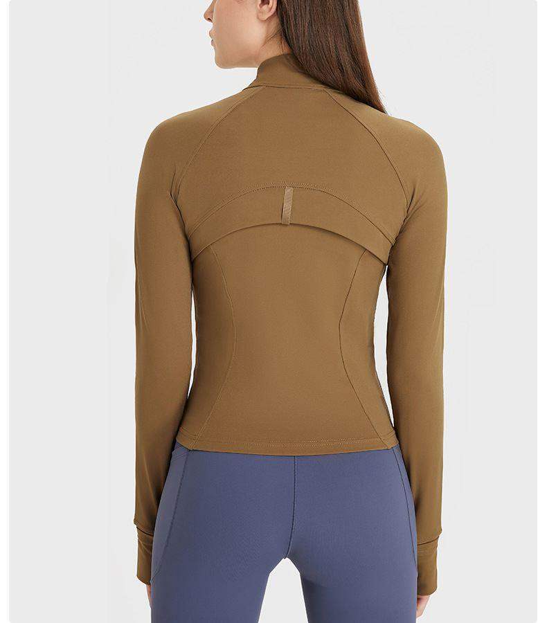 Fitnessjacke mit Reißverschlusstasche