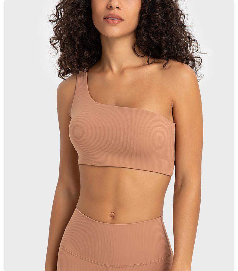 Gerippter Sport-BH mit Einzelträger