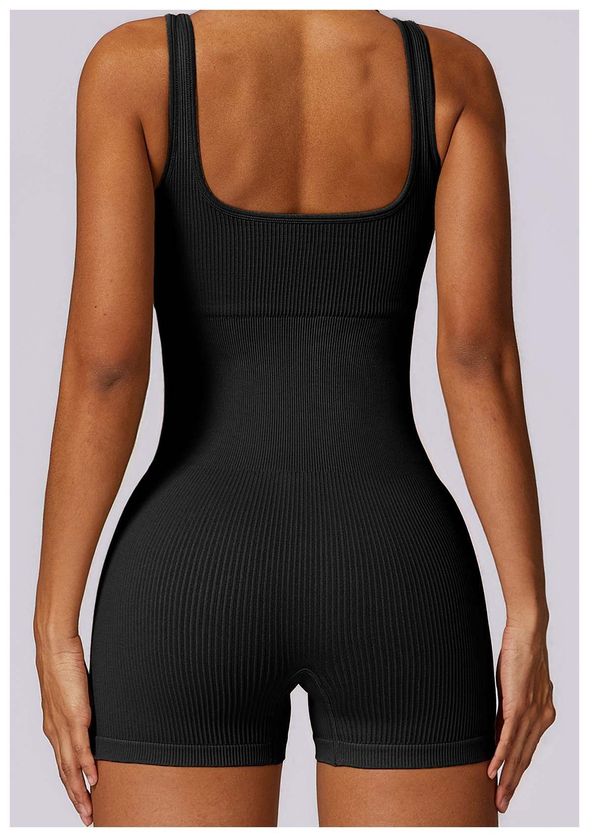 Gerippter nahtloser Yoga-Bodysuit