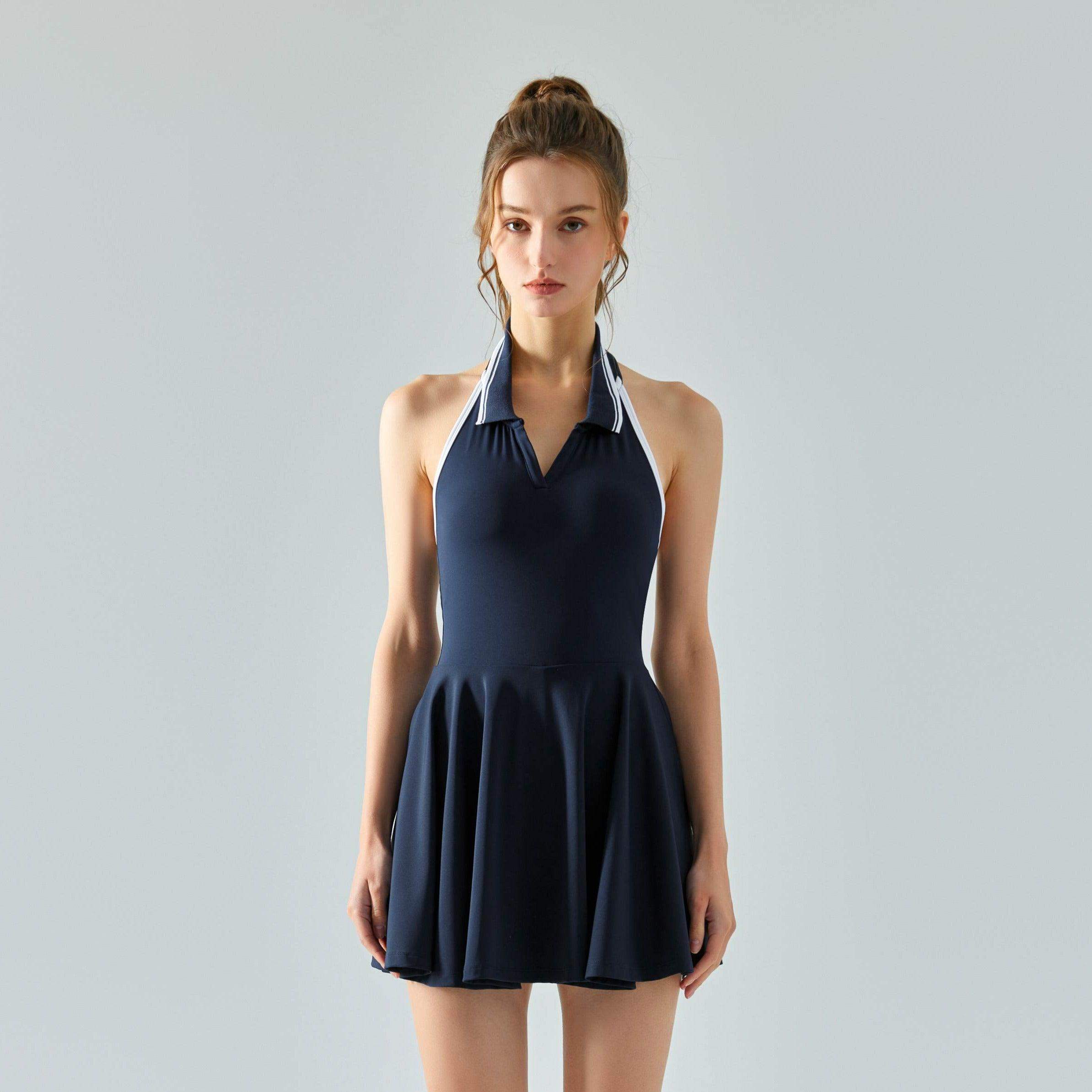 Leichter und atmungsaktiver Tennisrock mit Neckholder