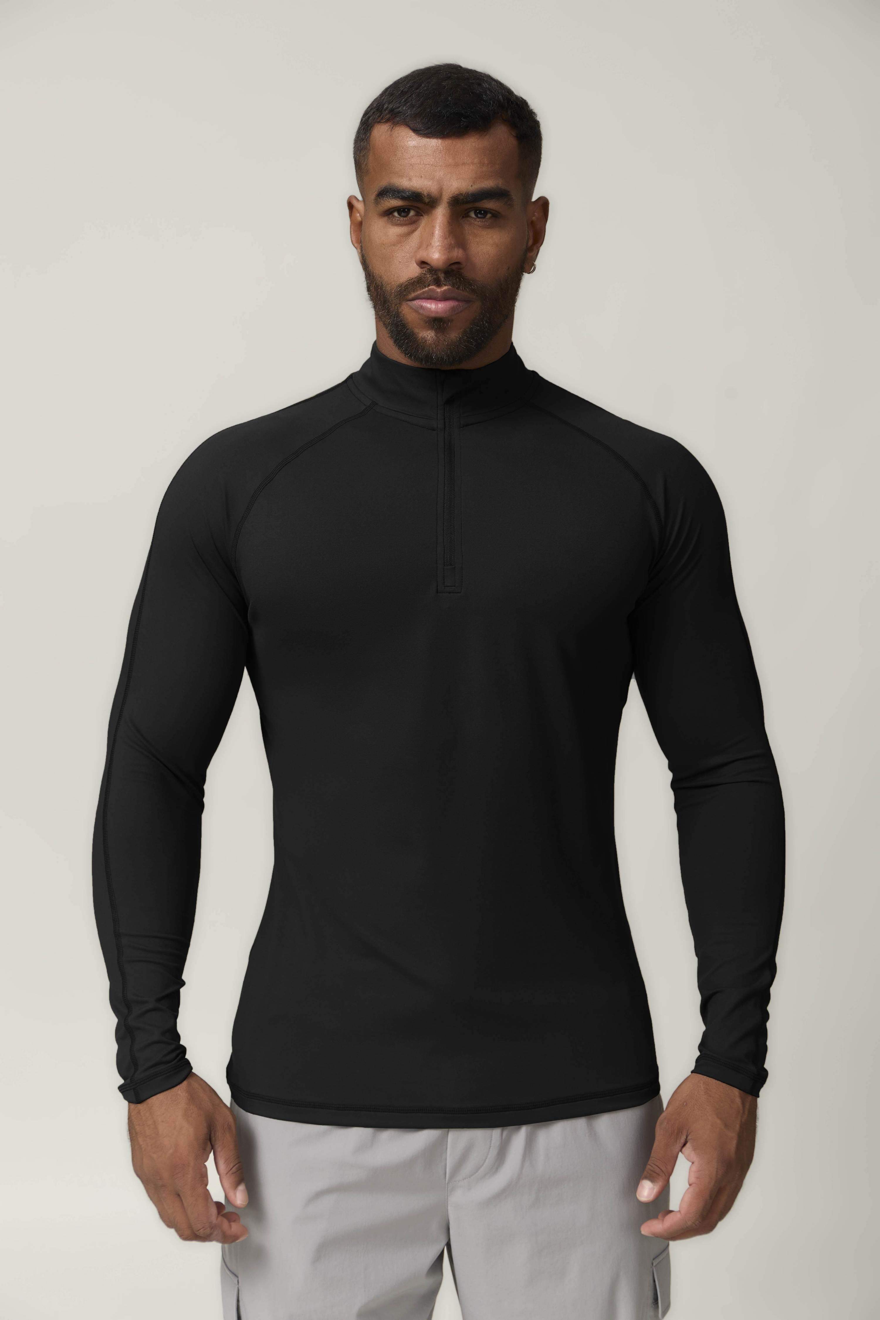 Men's Zip-Up Quick-Dry Long Sleeve Sports Top