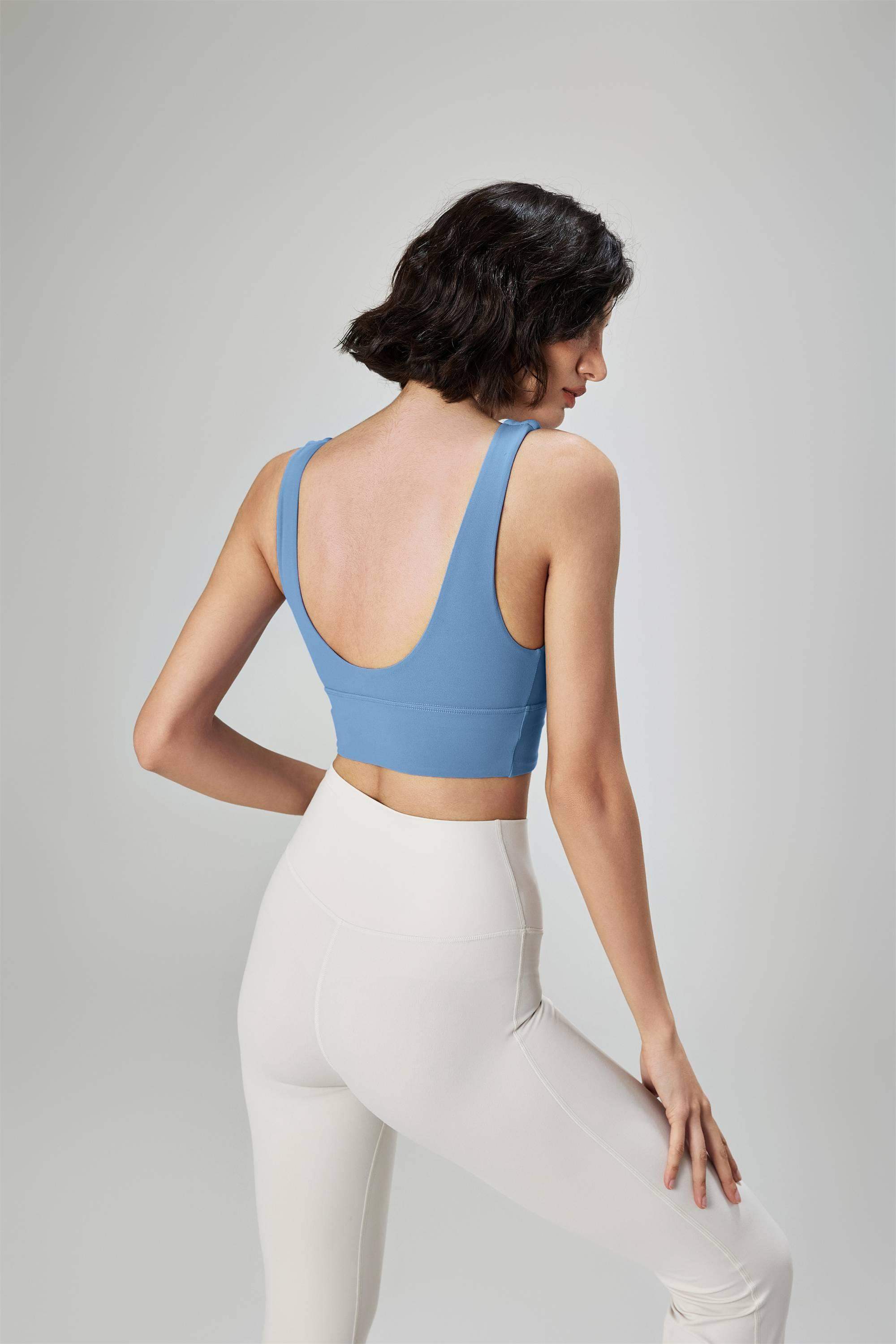 Sport-BH mit tiefem V-Ausschnitt