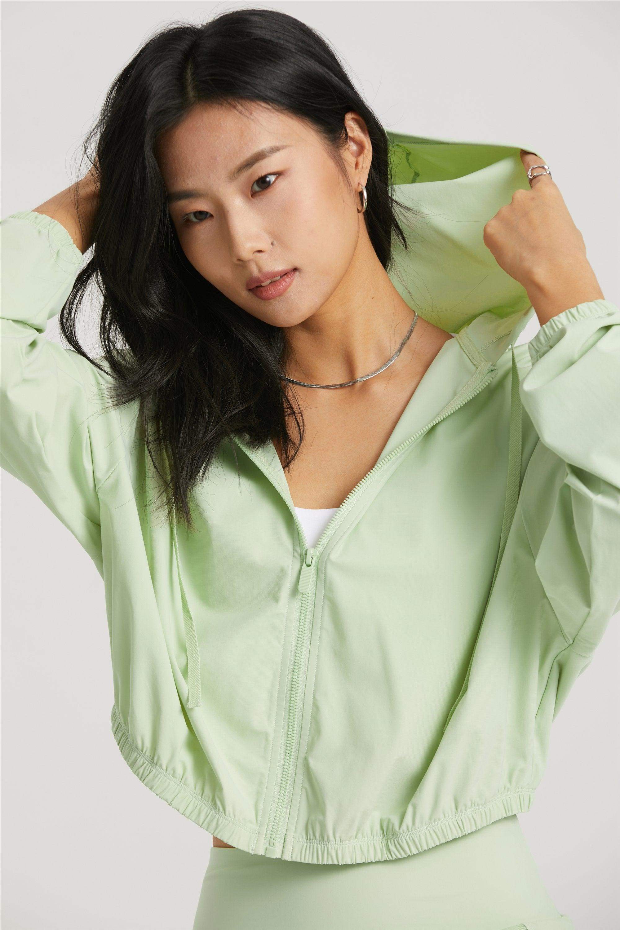 Winddichte Outdoor-Fahrrad- und Fitnessjacke mit Kapuze