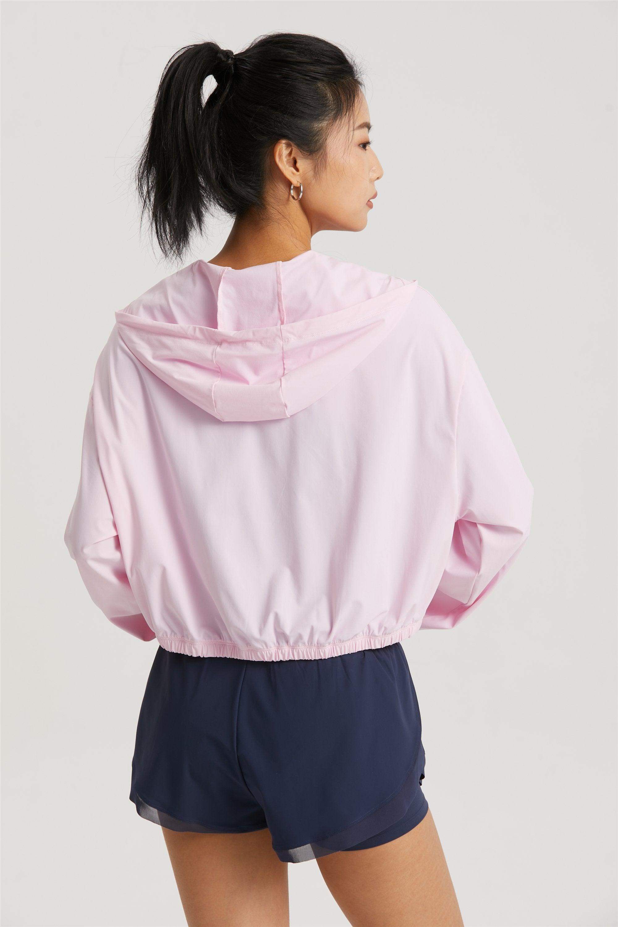 Winddichte Outdoor-Fahrrad- und Fitnessjacke mit Kapuze