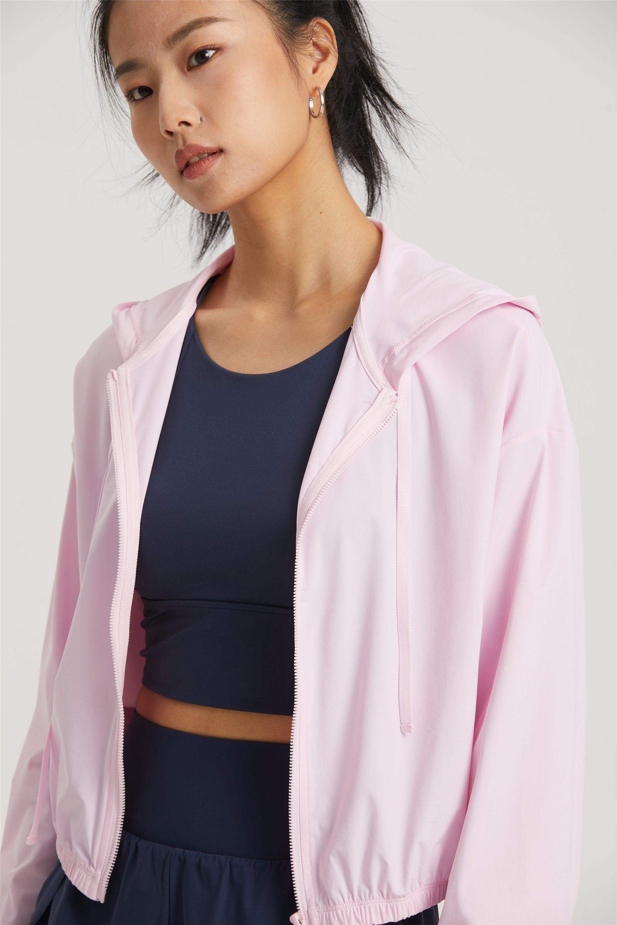 Winddichte Outdoor-Fahrrad- und Fitnessjacke mit Kapuze