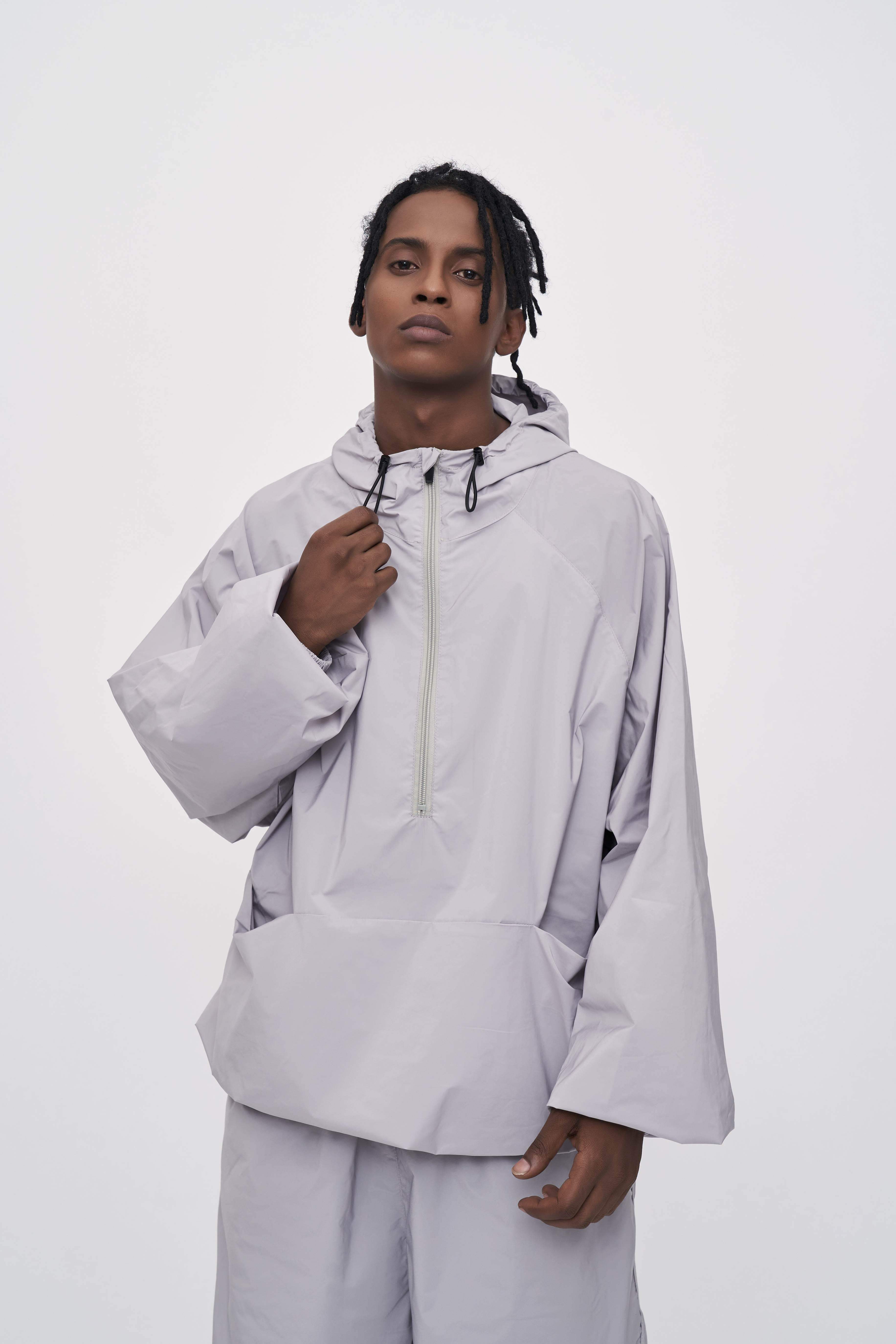 Outdoor-Jacke mit halbem Reißverschluss