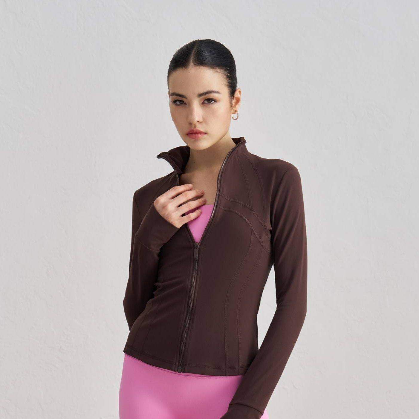 Thickened Stand-Collar Yoga Jacket for Fall & Winter