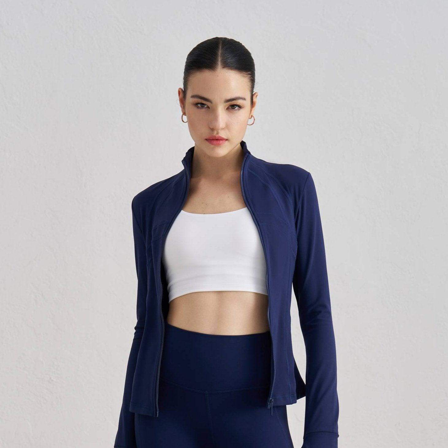 Thickened Stand-Collar Yoga Jacket for Fall & Winter