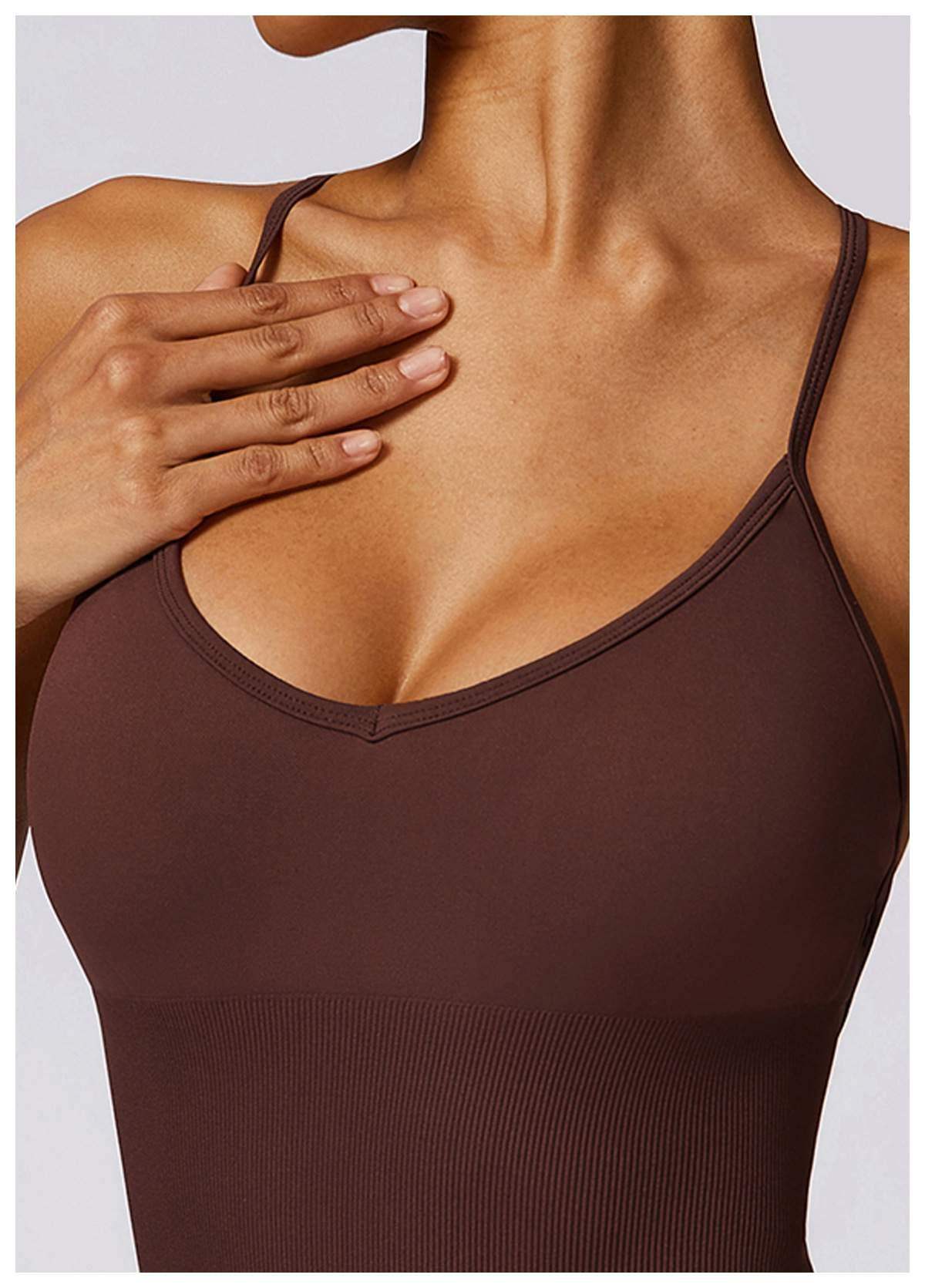 Nahtloser Yoga-Overall mit ausgehöhltem, schönem Rücken