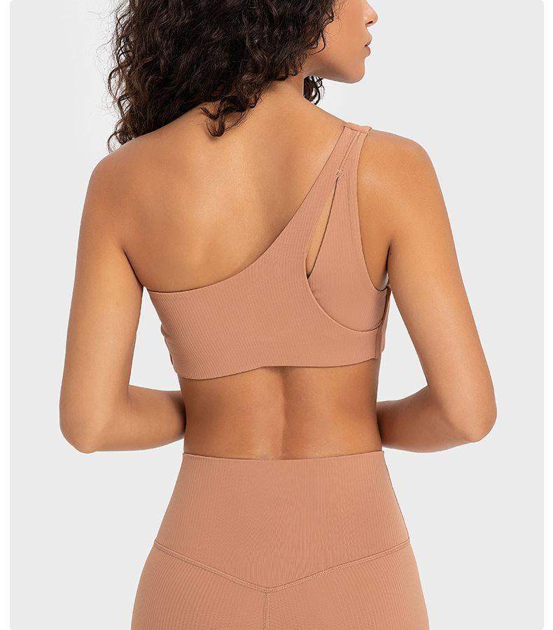 Gerippter Sport-BH mit Einzelträger