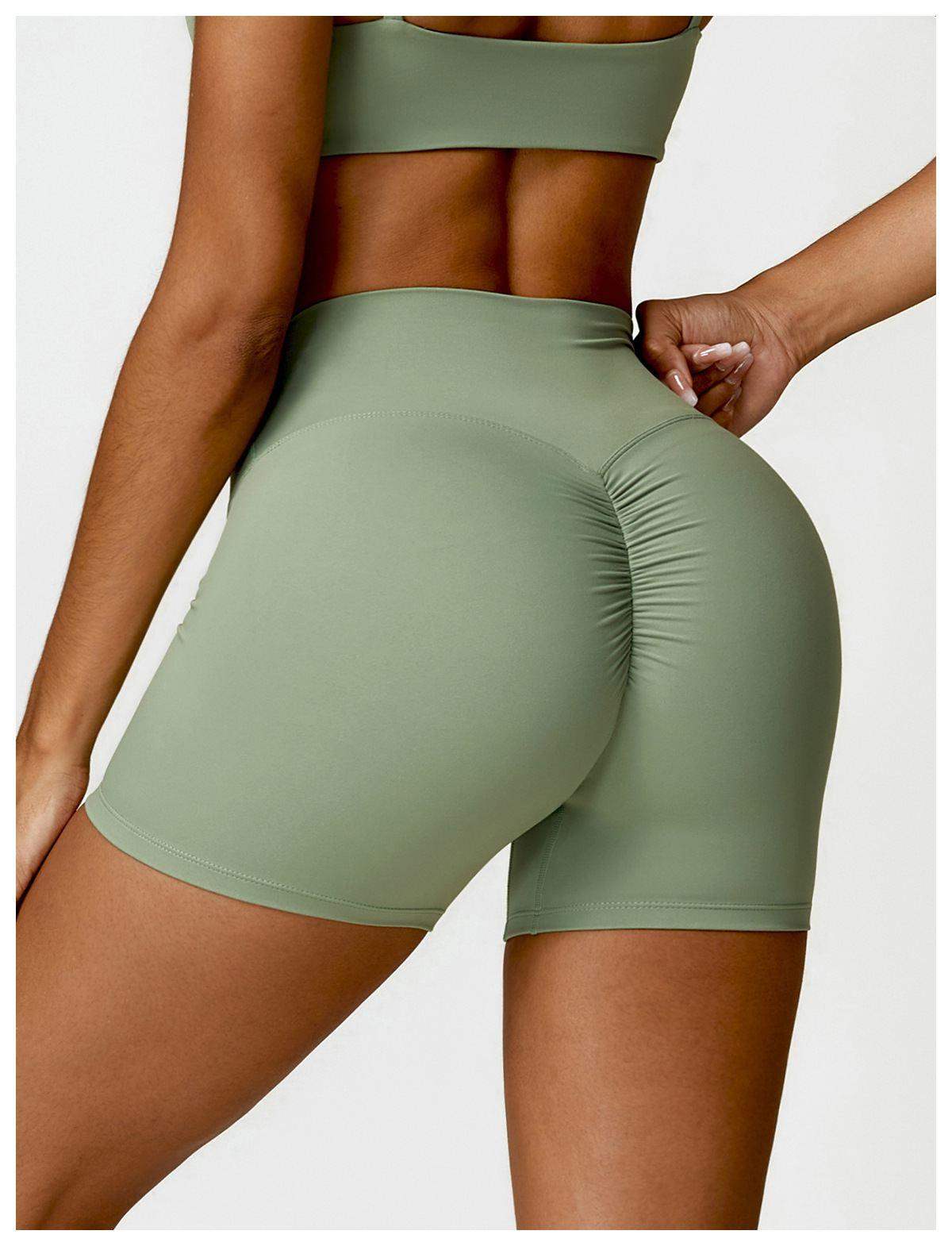 Yoga-Laufshorts mit hoher Taille