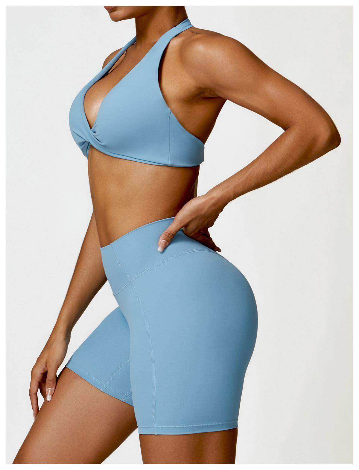 Yoga-Sportshorts mit hoher Taille