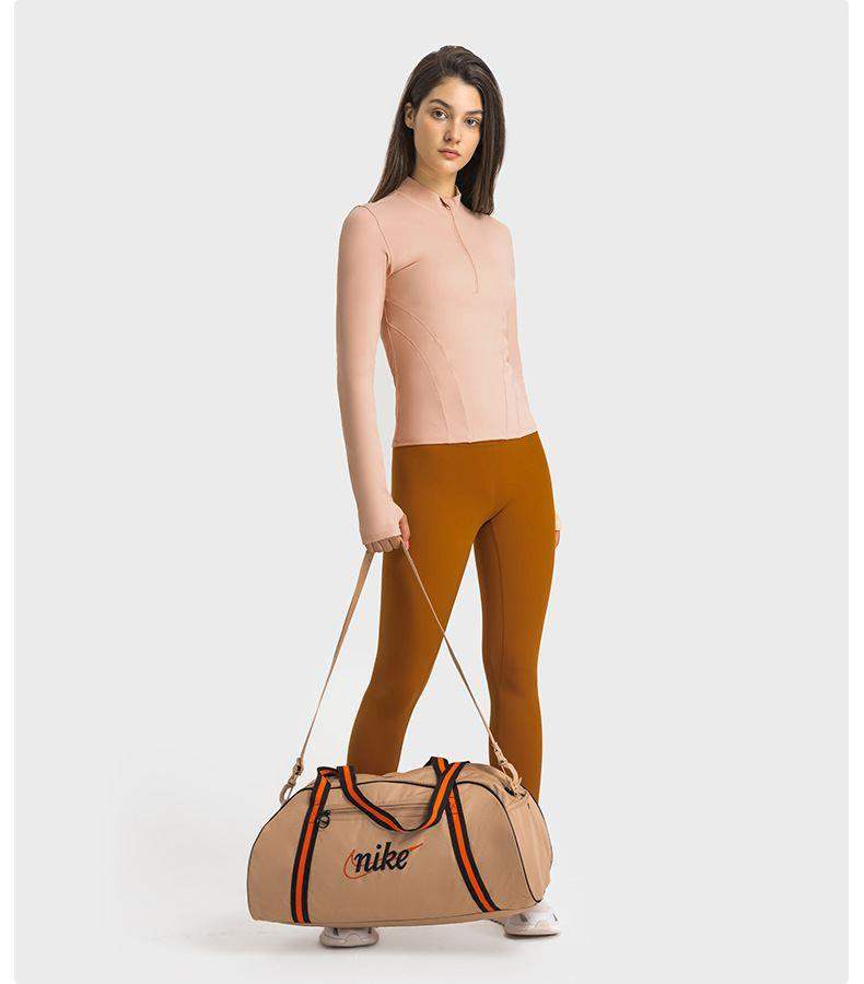 Yoga-Jacke mit halbem Reißverschluss und Stehkragen