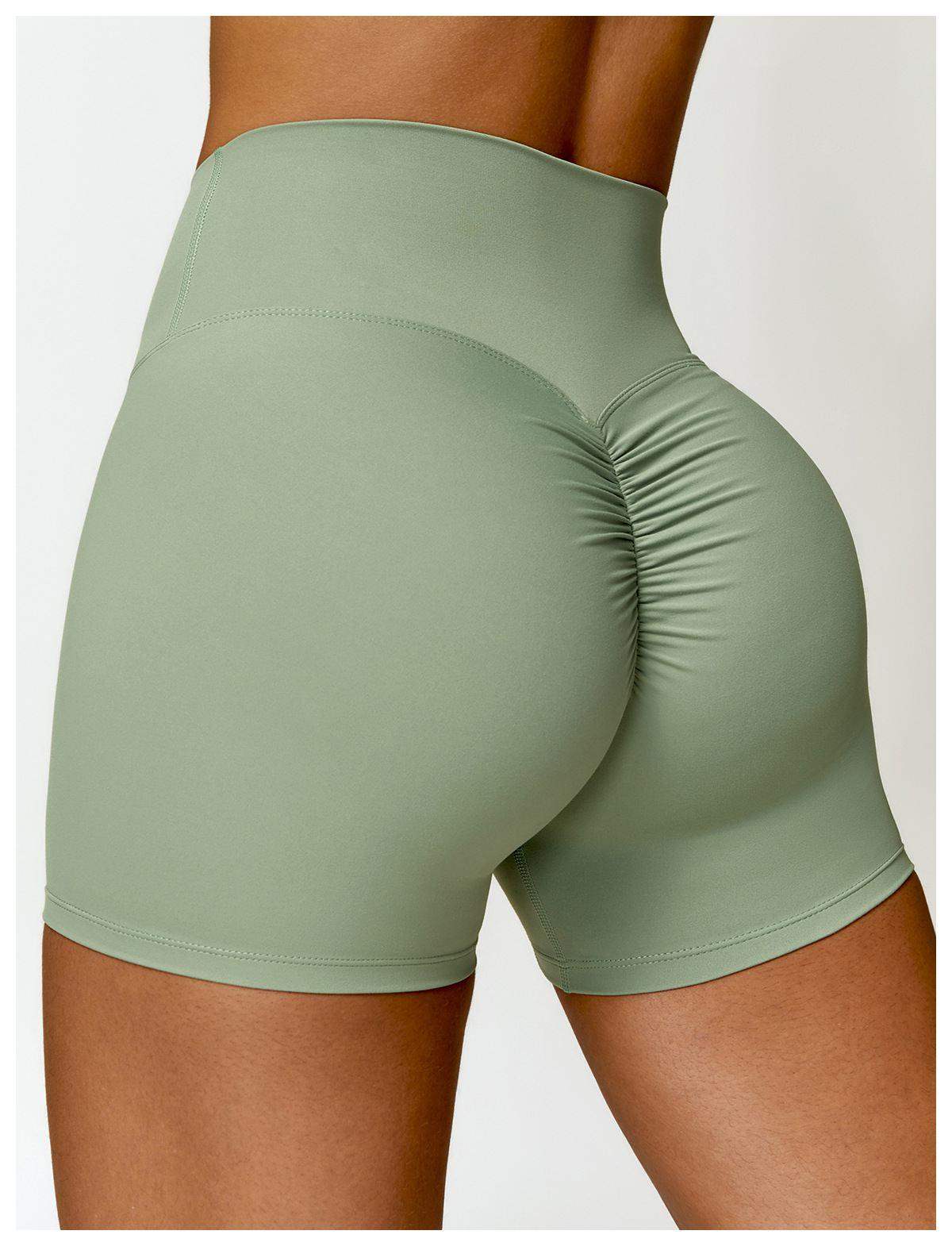 Yoga-Laufshorts mit hoher Taille