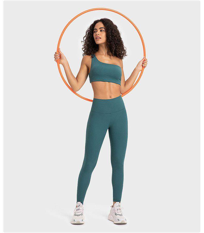 Gerippter Sport-BH mit Einzelträger