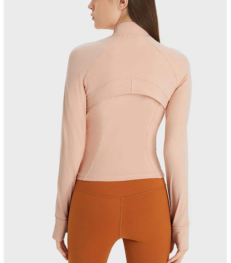 Fitnessjacke mit Reißverschlusstasche