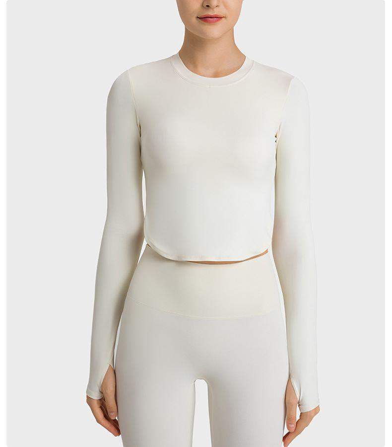 Fitness Langarmshirt mit Seitennahtschlitzen