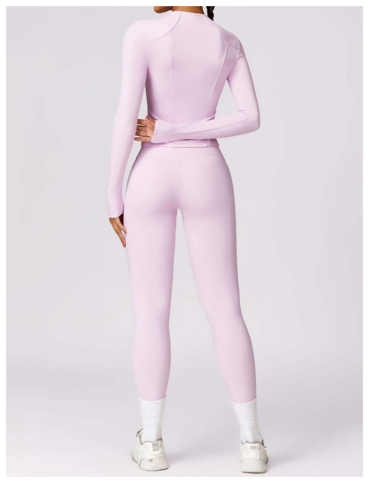 Langarm-Oberteil mit halbem Reißverschluss für Damen