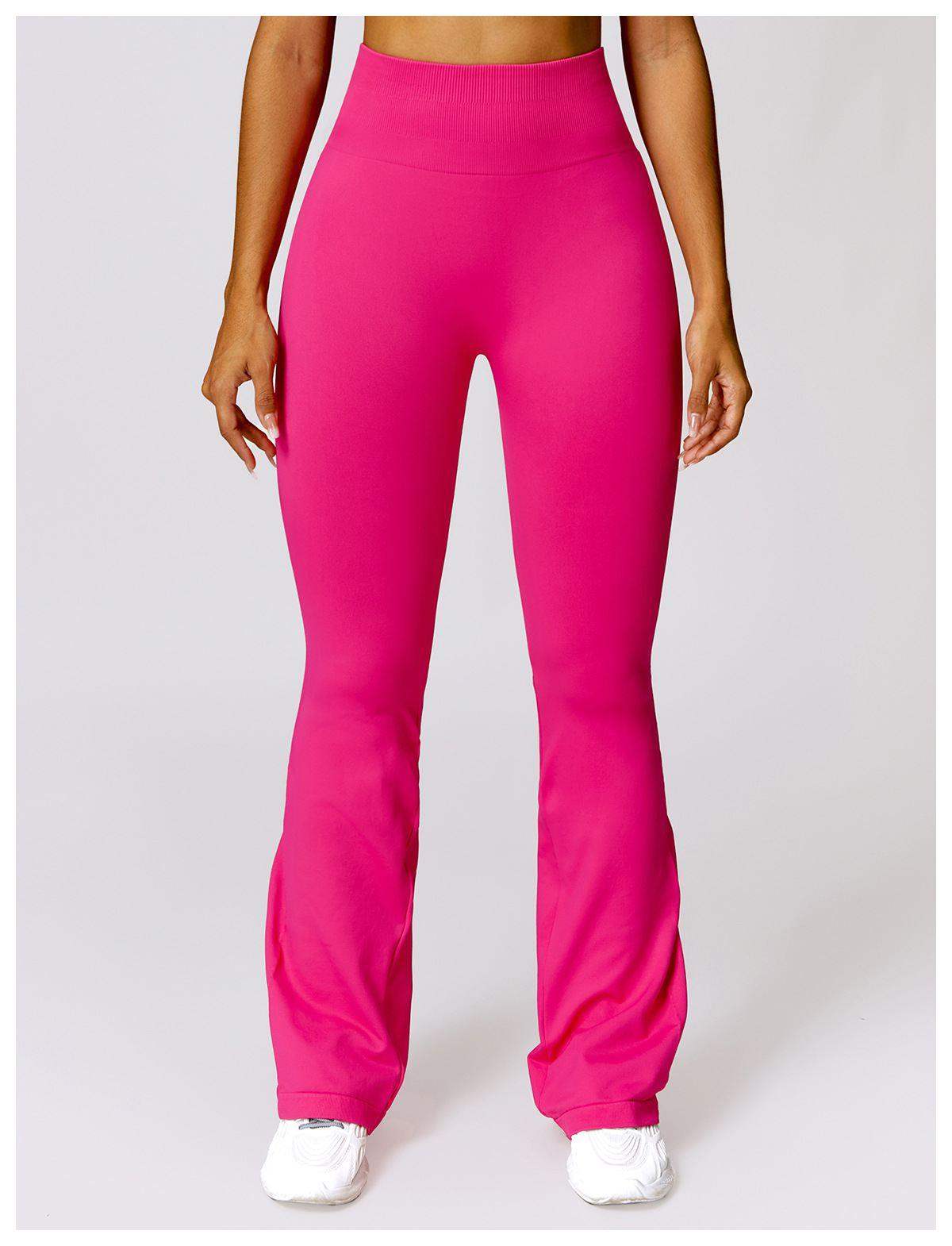 Nahtlose Leggings mit hoher Taille und ausgestelltem Bein