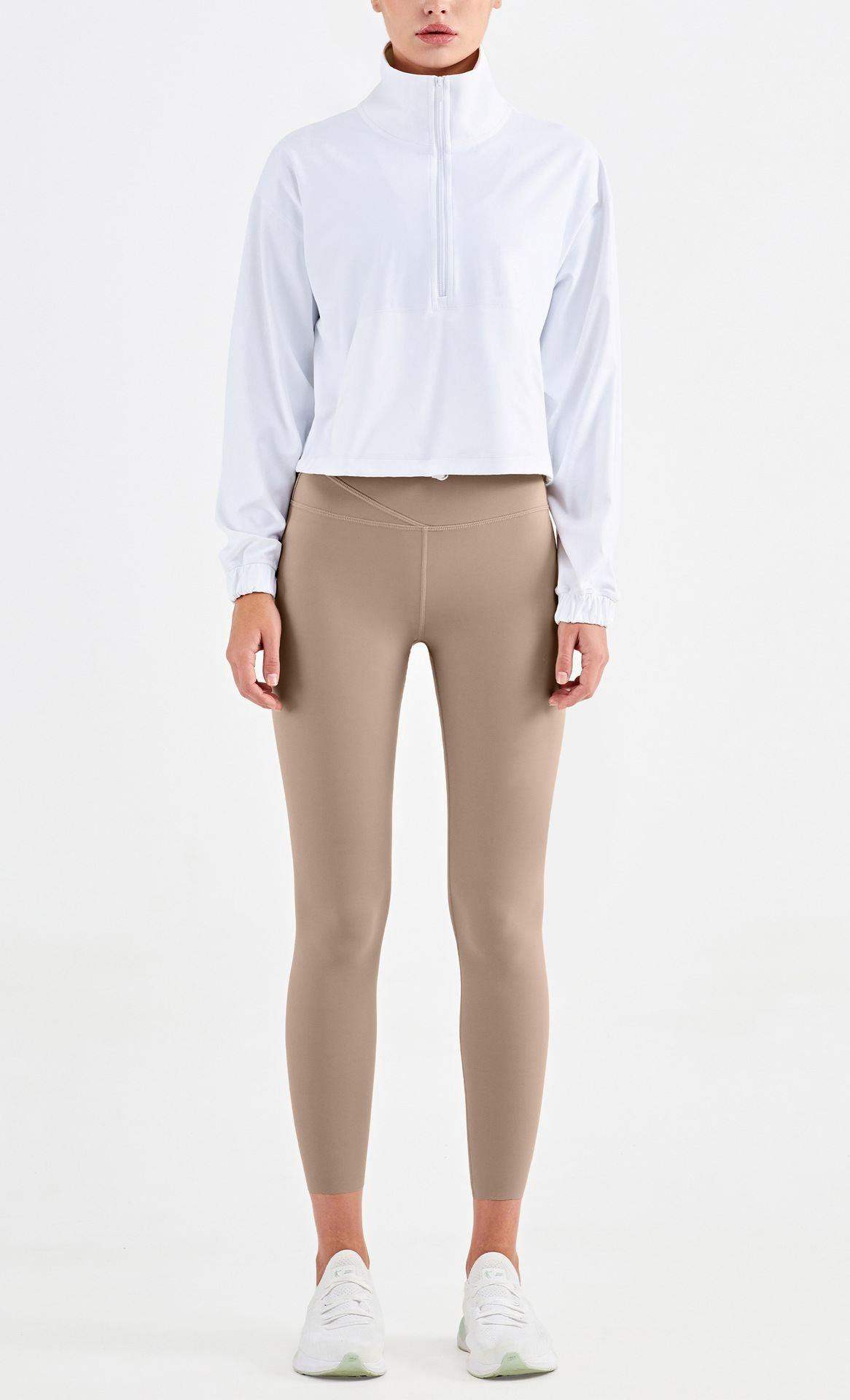 Warme Winterjacke mit halbem Reißverschluss