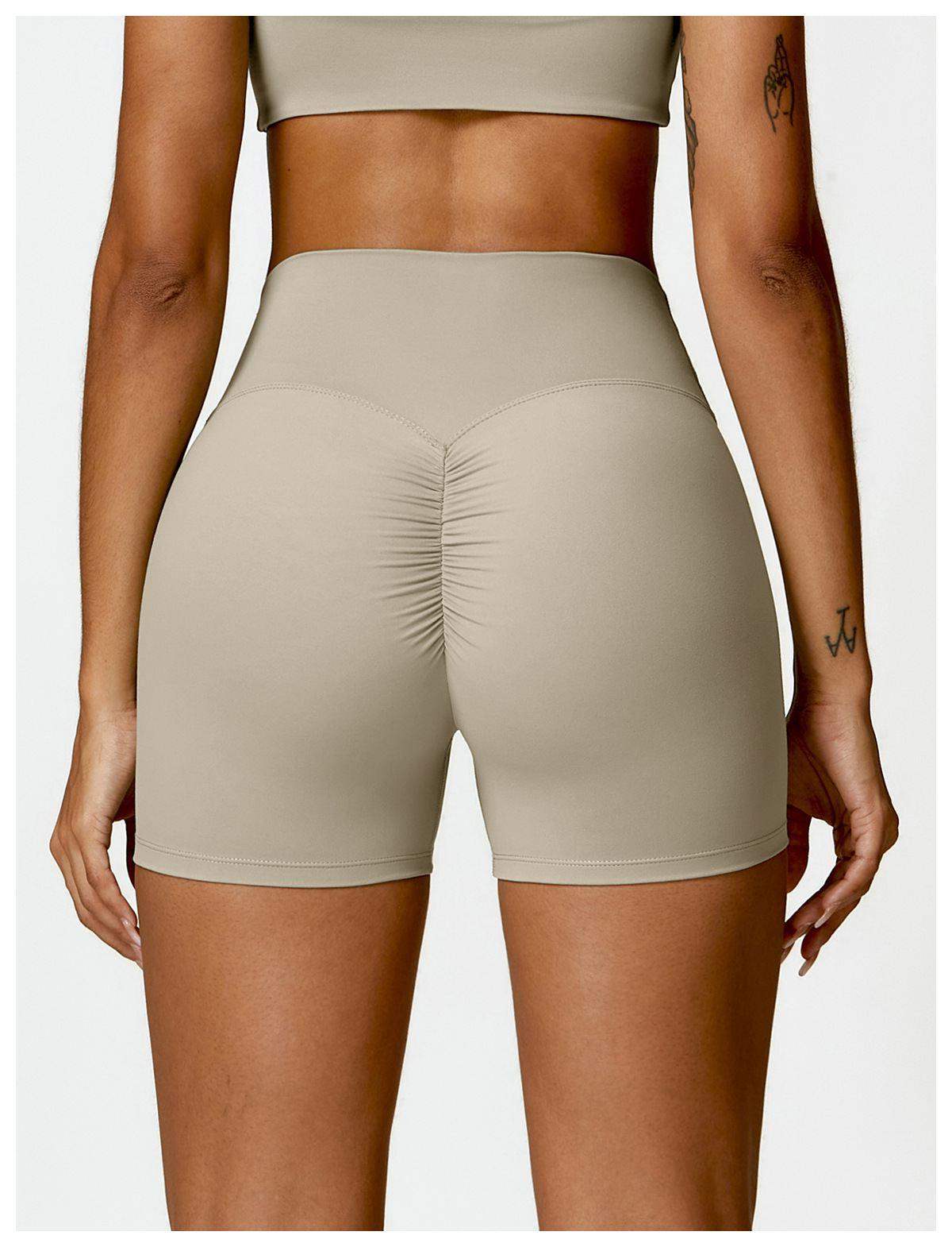 Yoga-Laufshorts mit hoher Taille