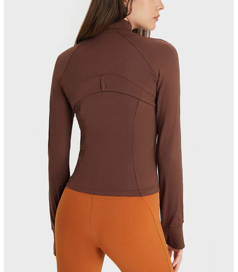 Fitnessjacke mit Reißverschlusstasche