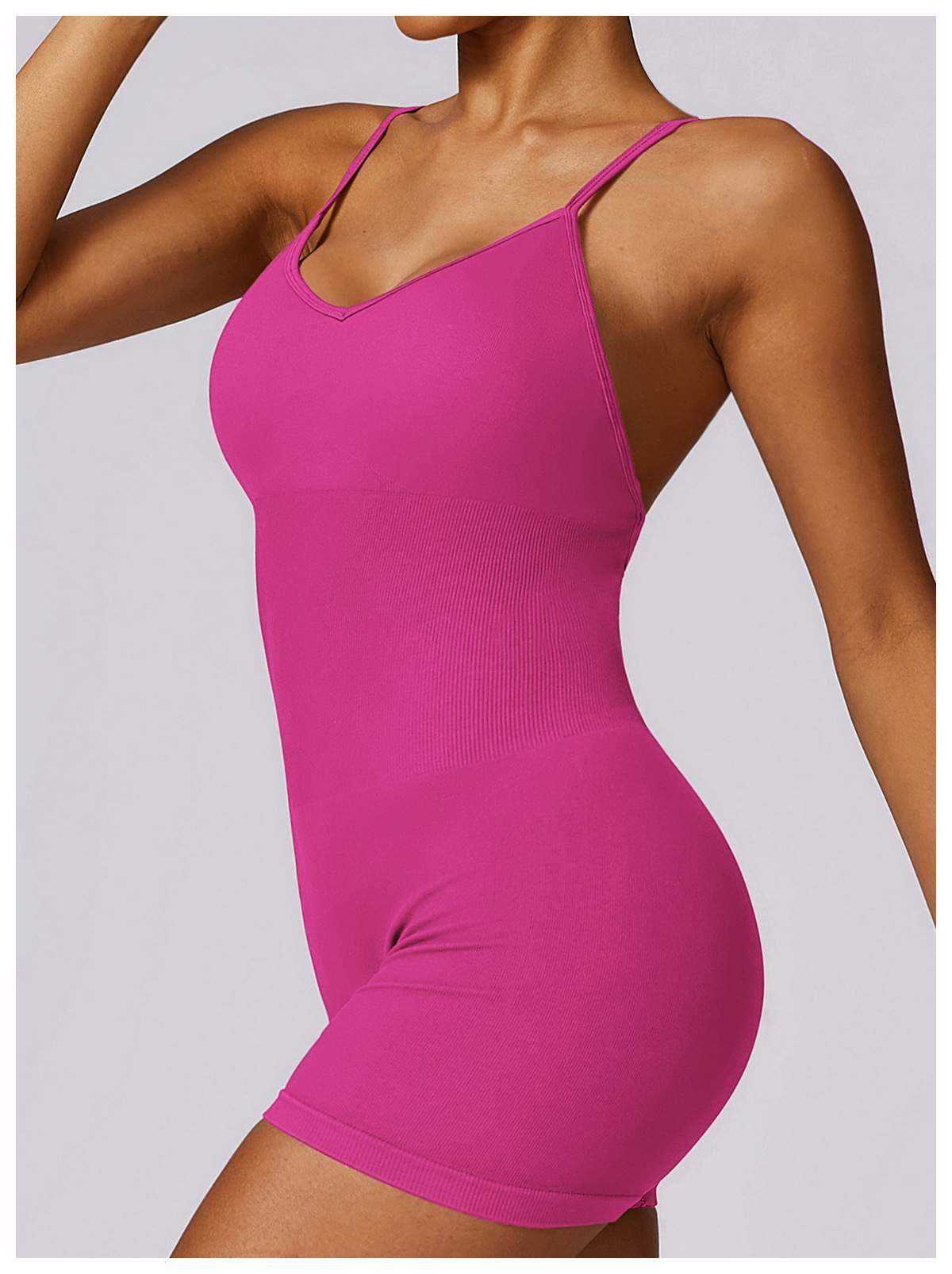 Nahtloser Rücken-Beauty-Yoga-Bodysuit