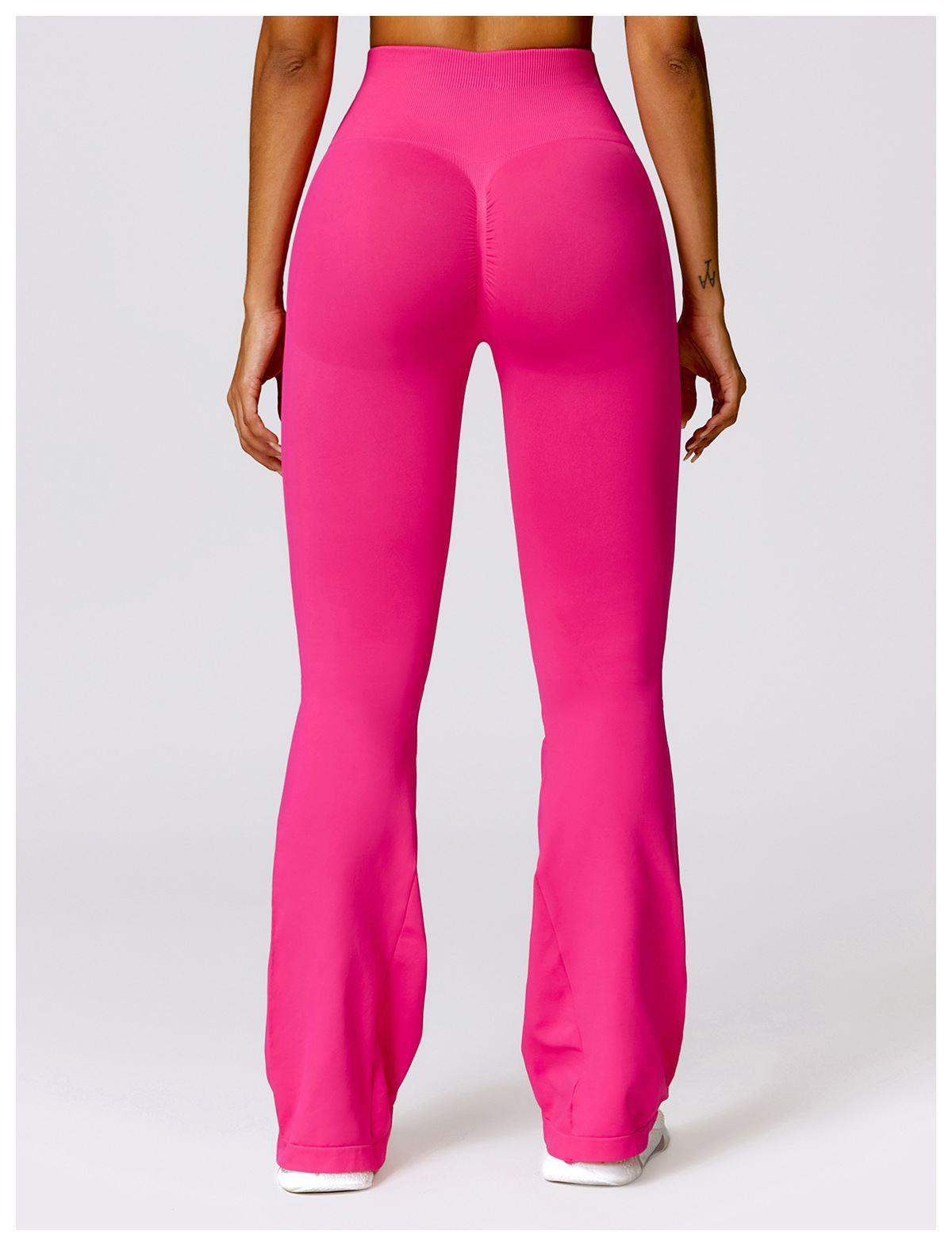 Nahtlose Leggings mit hoher Taille und ausgestelltem Bein