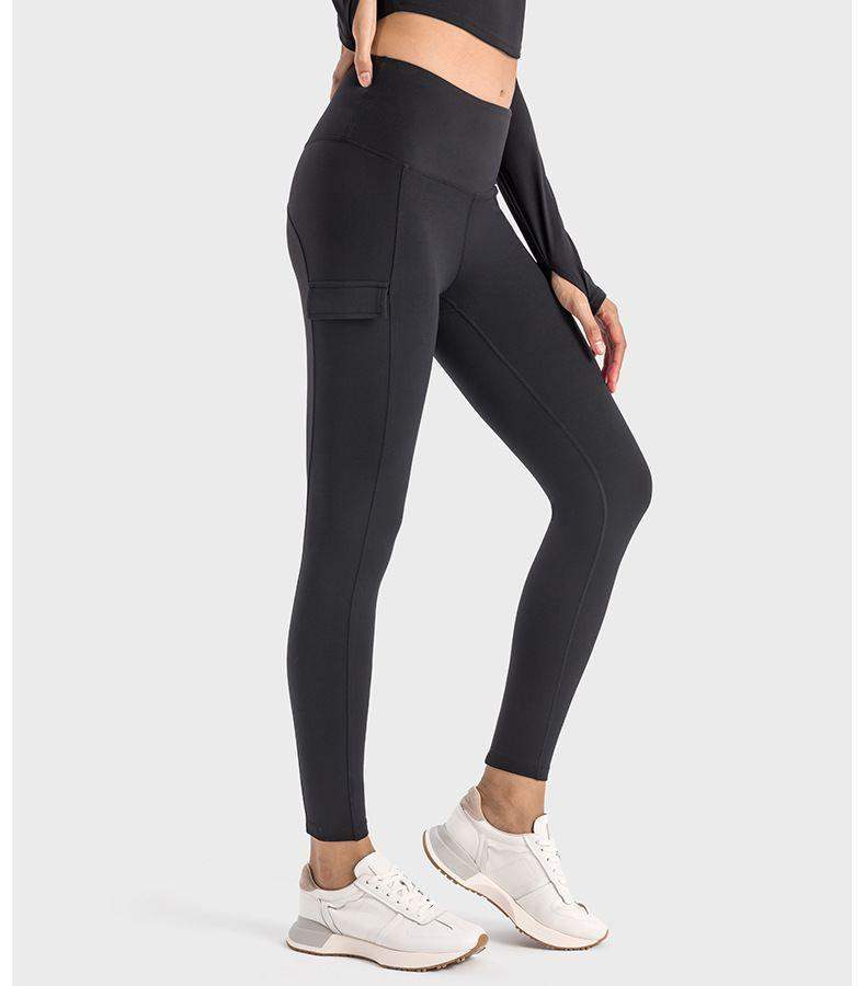 Leggings mit hoher Taille und Seitentaschen