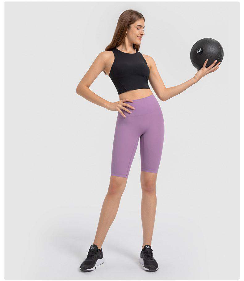 Gepolsterter Sport-BH mit Rundhalsausschnitt