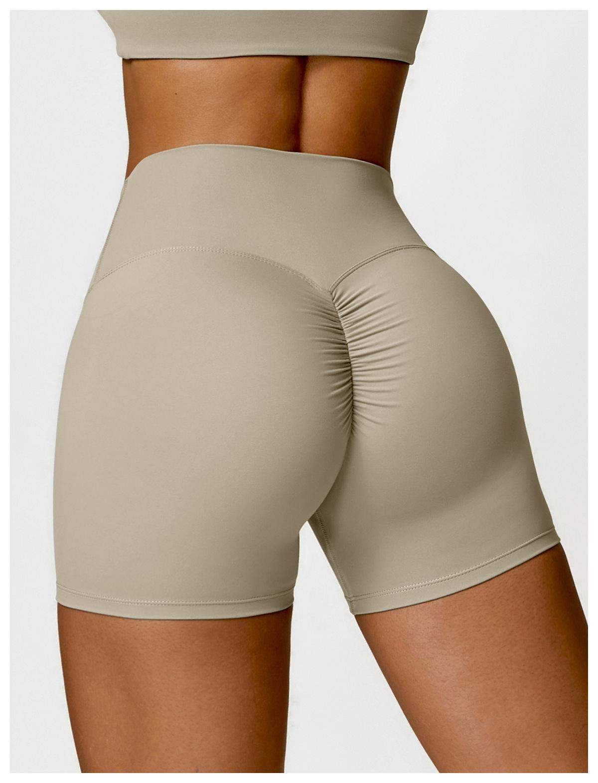 Yoga-Laufshorts mit hoher Taille