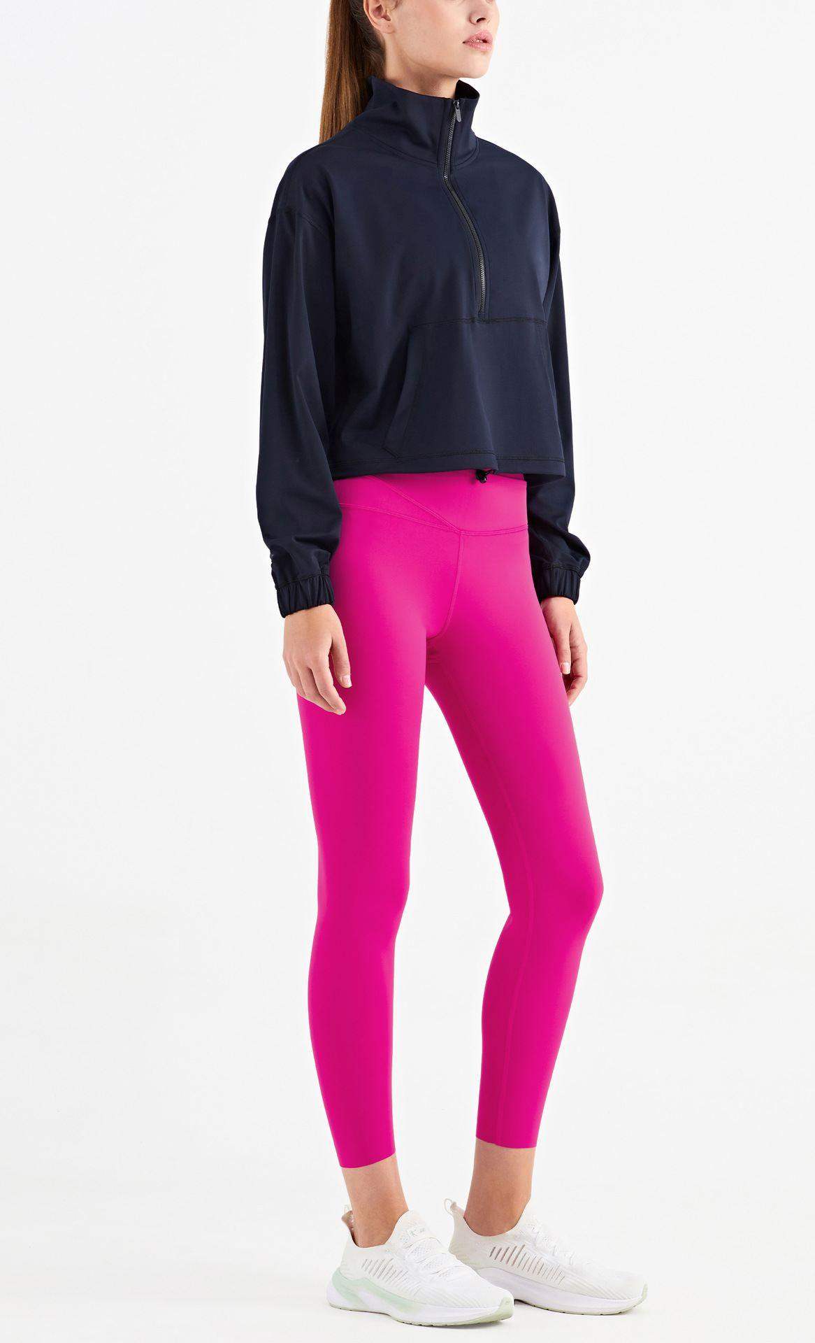 Warme Winterjacke mit halbem Reißverschluss