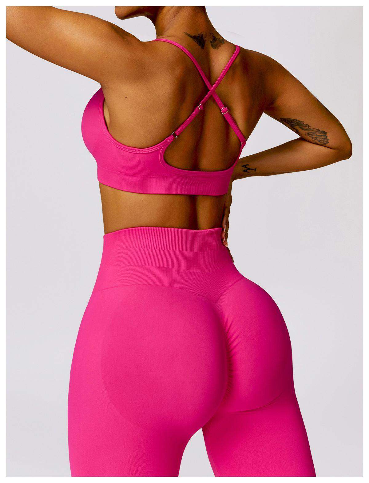 Nahtlose Leggings mit hoher Taille und ausgestelltem Bein