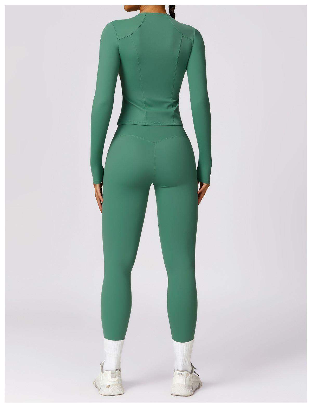 Langarm-Oberteil mit halbem Reißverschluss für Damen