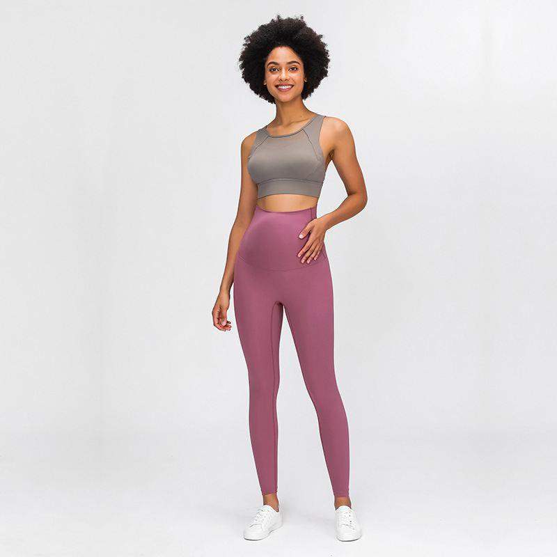 Yoga-Leggings zum Umziehen mit hohem Bund und Bauchwickel