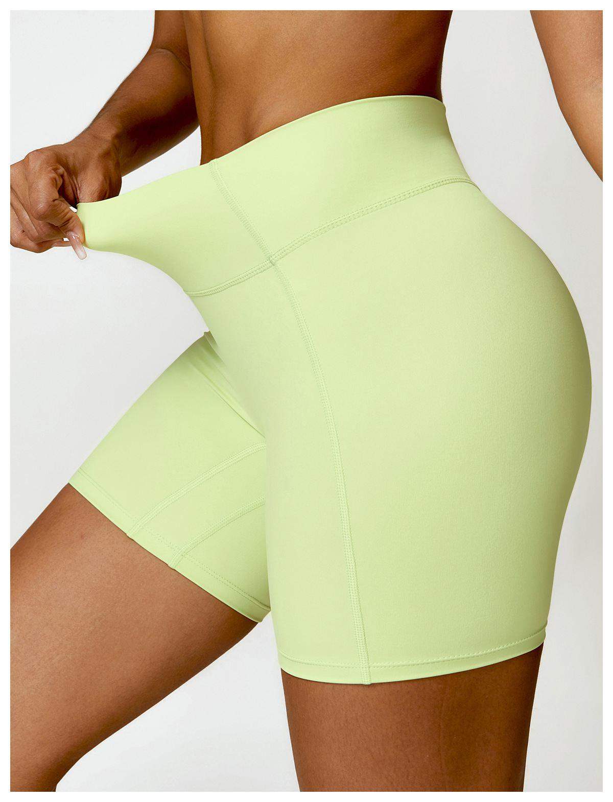 Yoga-Sportshorts mit hoher Taille